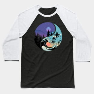 Balance and nature, winter and summer, Yin and Yang. Baseball T-Shirt